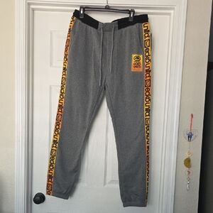 Ecko Unlimited Gray Joggers with Yellow and Black Details
